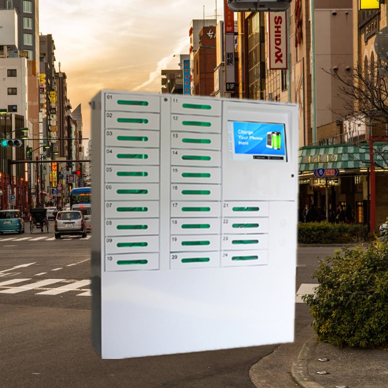 Touch LCD Public Mobile Phone Charging Station Kiosk Quick Charge Code