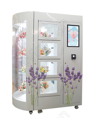 Mini Mart Flower Vending Lockers Machine Bouquet Rose Flores Smart Card Payment