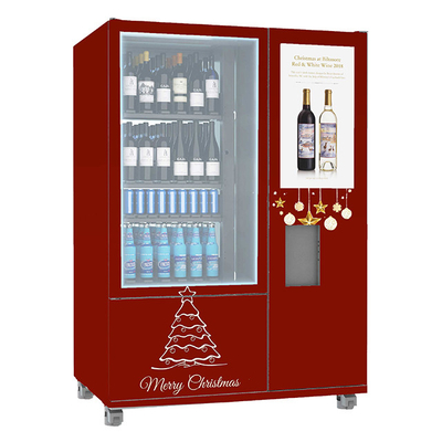 Stainless Wine Dispenser Vending Machine Black Steel Training With Cooling System