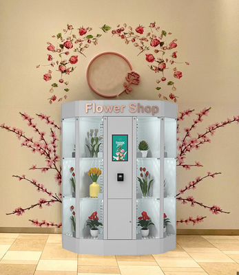 19 Inch Touch Flower Vending Box With LED Illuminating And Steel Enclosure