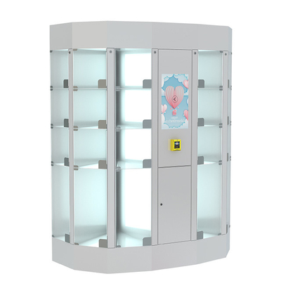 19 Inch Touch Flower Vending Box With LED Illuminating And Steel Enclosure