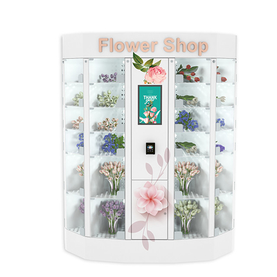 22'' LCD Touch Screen Flower Vending Locker With LED Illuminating