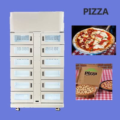 24 Hours Self Service Smart Locker Pizza Vending Machine Food Locker With Refrigerator