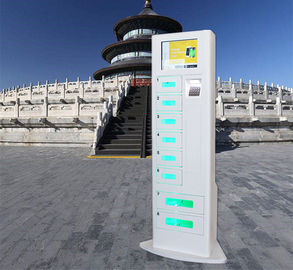 Free Charge Metal Phone Charging Station Kiosk Advertising With Different Languages UI