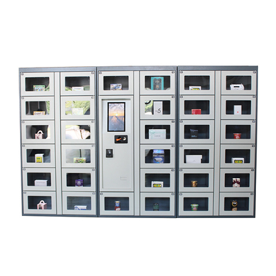 Custom Coolant Coffee Vending Lockers Machine Stainless Steel With Transparent Door