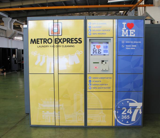 customized size electronic barcode laundry locker for dry