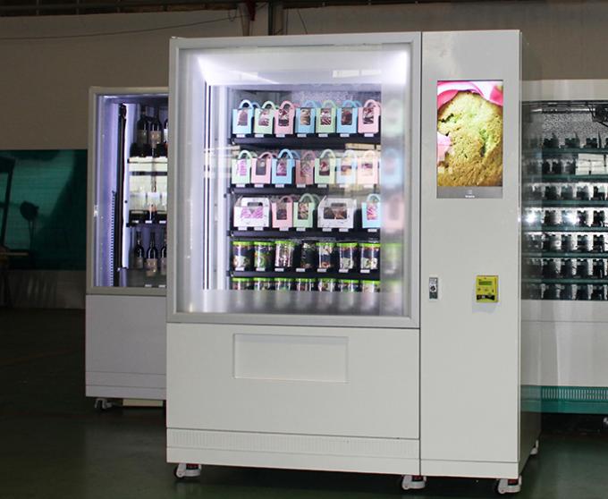 24 Hour Salad Vending Machine With Refrigerator and Elevator, Keep Fresh