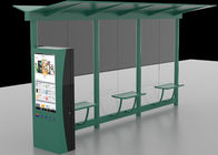 Auto LCD Outdoor Digital Signage , Digital Bus Stop Shelter Advertising System
