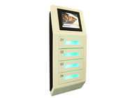UVC Sterilize 4 Digital Lockers Cell Phone Charging Stations 10 inch Touch Screen Wall Mount