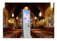 Network Multi Cell Phone Charging Stations Kiosk With Big Advertising Screen