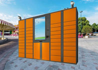 LCD Touch Screen Electric Parcel Delivery Lockers Package Post Locker With Advertising Function