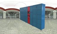 Metal School Storage Train Station Airport Public Lockers With Smart Locks Credit Card Access