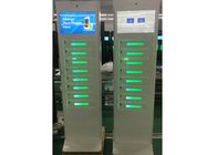 Malls Event digital Cell Phone Charging Station Kiosk tower with  Secured Lockers and ads screen and UV light