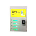 4 Electric Lockers Wall Mount Cell Phone Charging Station Kiosk With Advertising Screen