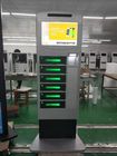 Restaurant Mall UV light Cell Phone Charging Station kiosk tower With Advertising Touch Screen