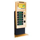 LCD Screen Cell Phone Charging Station Locker Indoor Use with Remote Platform Advertising Function
