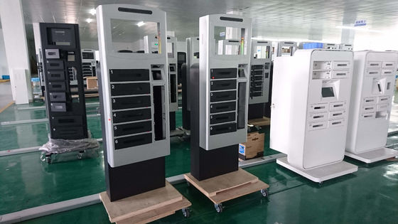 Customised Public Coin Operated Mobile Phone Charging Station Kiosk Multiple Doors