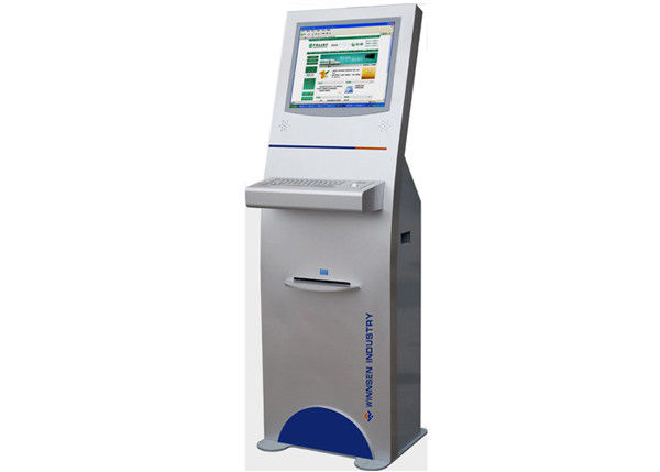 Metal Keyboard Lcd Digital Signage Touch Screen Information Kiosk