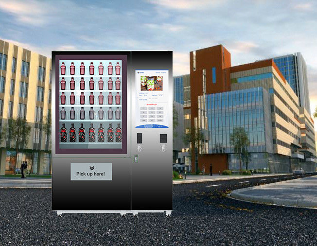 Big Touch Screen Bottle Wine Vending Machine With Remote Platform And