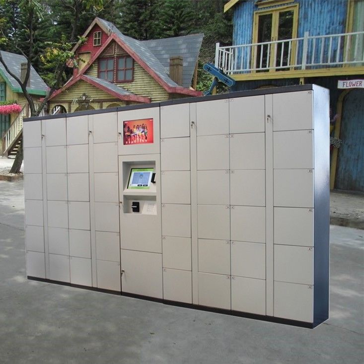24 Doors Steel Luggage Lockers , Smart Locker Storage Large Size