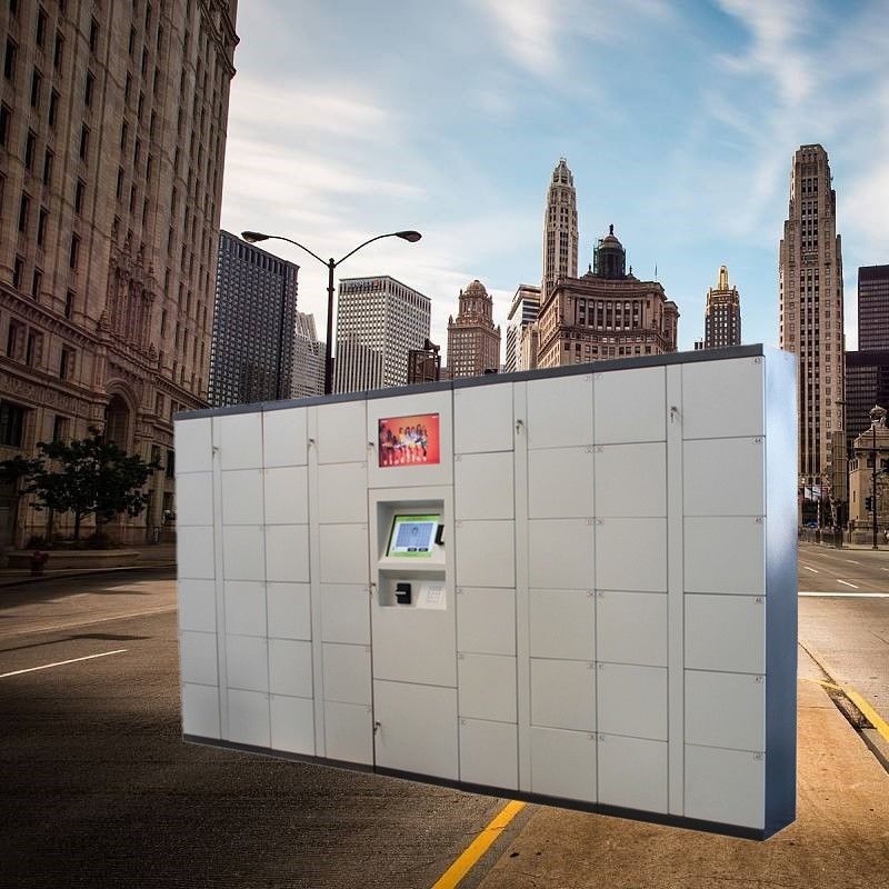 18 Door Supermarket Specific Use Luggage Lockers Customize Cold Rolled