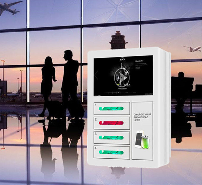 Wall Mount Multi Device Charging Locker Smart Cell Phone Free Station