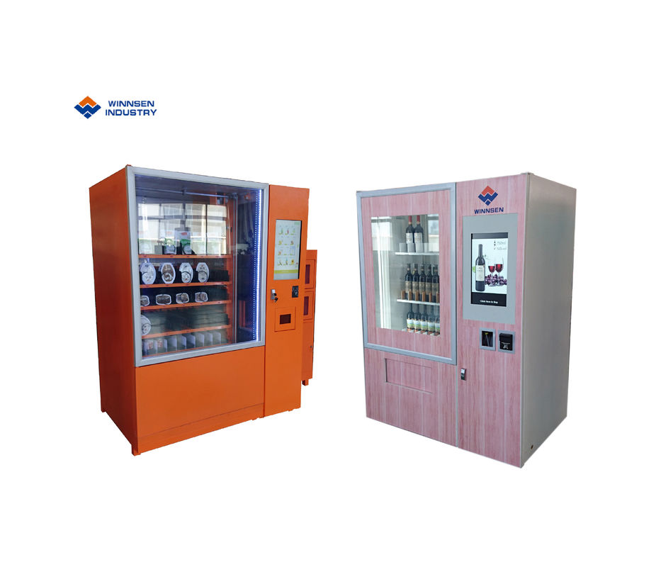 CE FCC Winnsen Wine Vending Machine For Shopping Mall With Credit Card