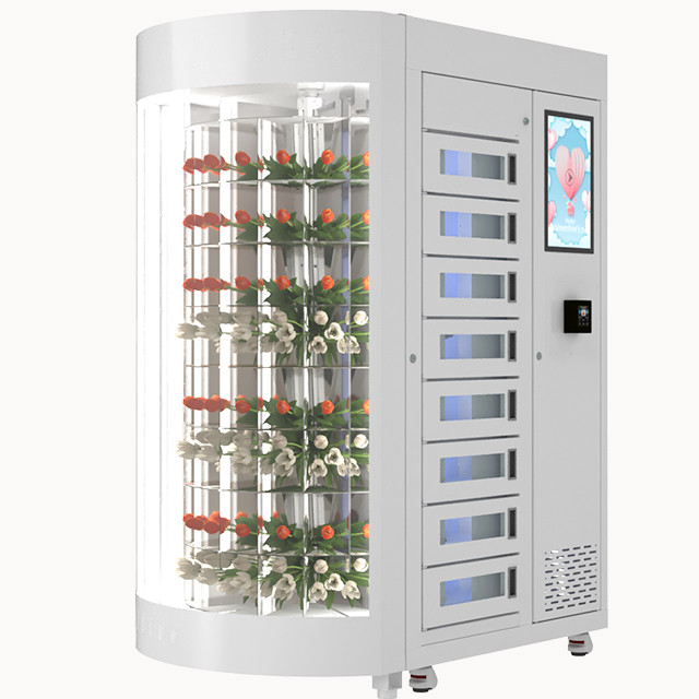 Luxury Flower Bouquet Vending Machine With Big Touch Screen 220V High