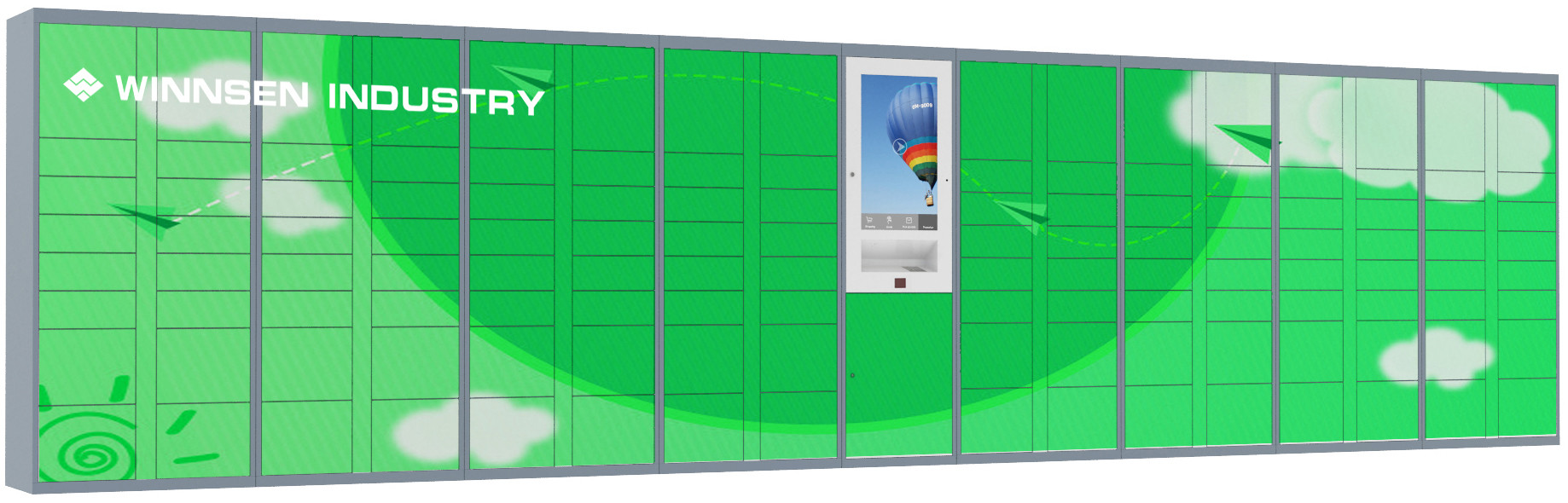 Smart click and Collect Parcel delivery sender and receiver electric laundry rental Lockers outdoor