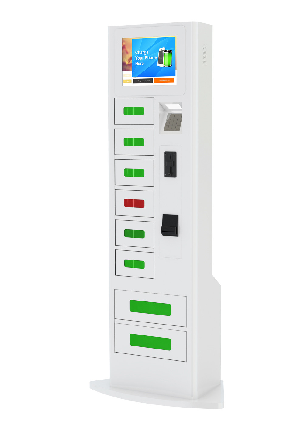 Coin / Note / Card Operated Mobile Phone Charging Points Touch Screen