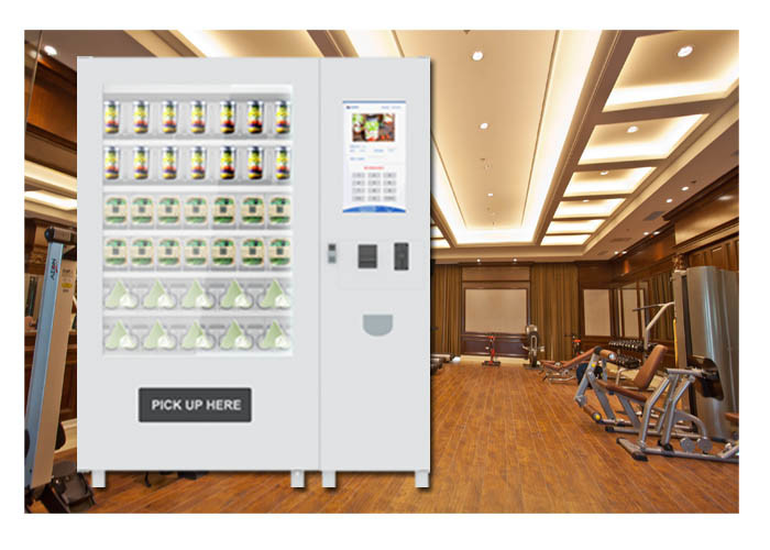 High End Smart Conveyor Belt Salad Vending Machine , Fruit Vending