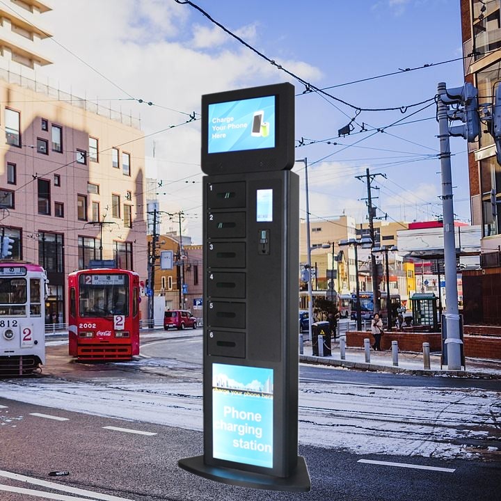 Fast Charge Multi Cell Phone Charging Stations With Secure Locker For