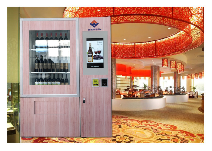 Glass Bottle Wine Vending Machine With Lift And Conveyor System For