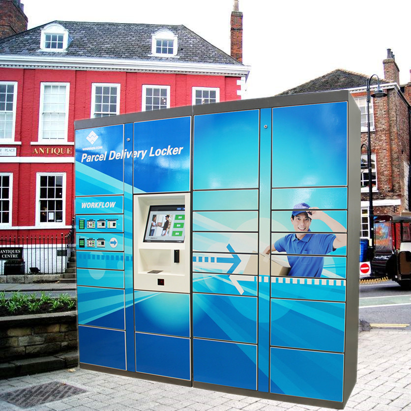 Custom Electronic Parcel Lockers Smart Package Delivery Lockers In Blue