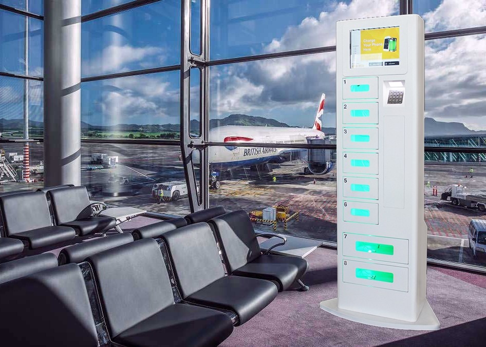 Malls Event Cell Phone Charging Station with 8 Digital Secured Lockers