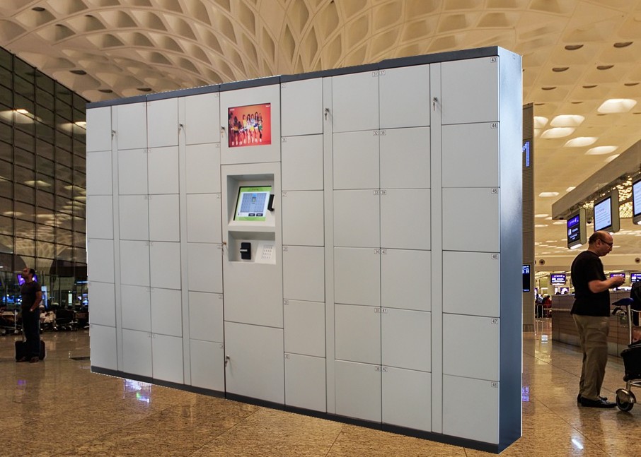 Electronic Smart Pin Code Airport Luggage Storage Locker with Card Payment