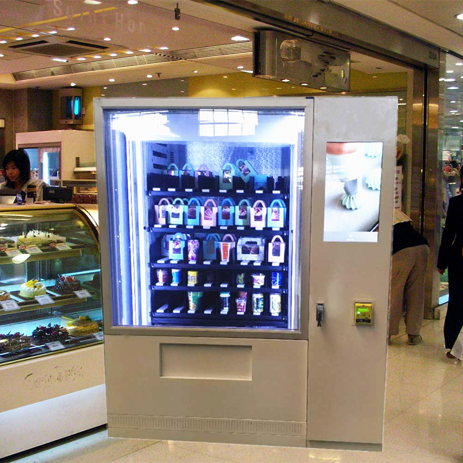 24 Hours Coin Operated Milk Soda Vending Machine For Snack Drink with