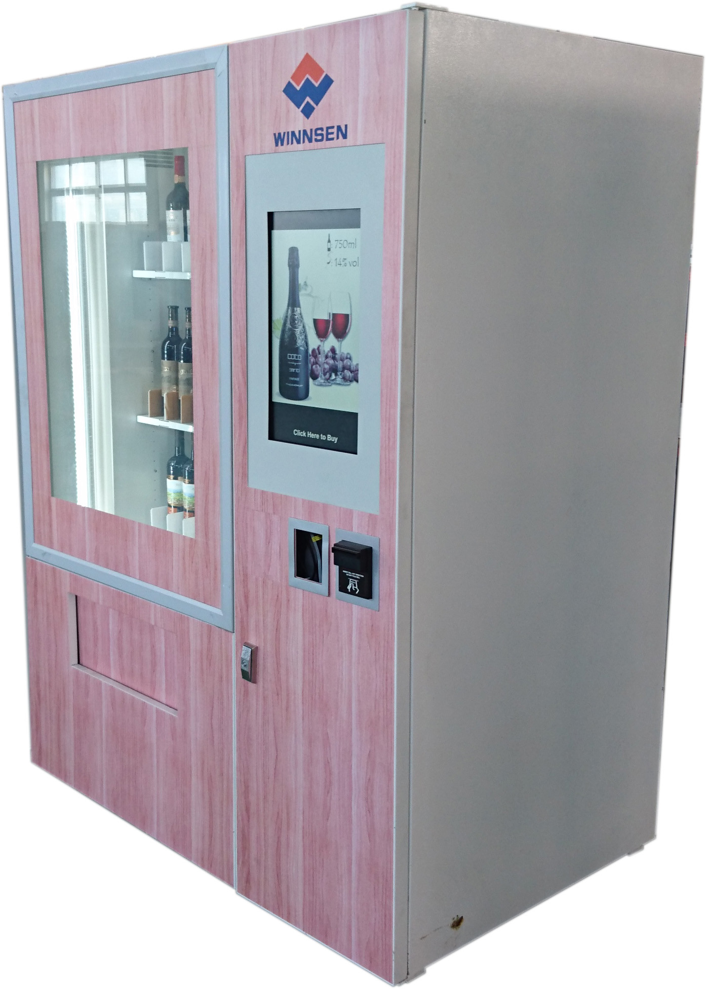 CE FCC Winnsen Wine Vending Machine For Shopping Mall With Credit Card