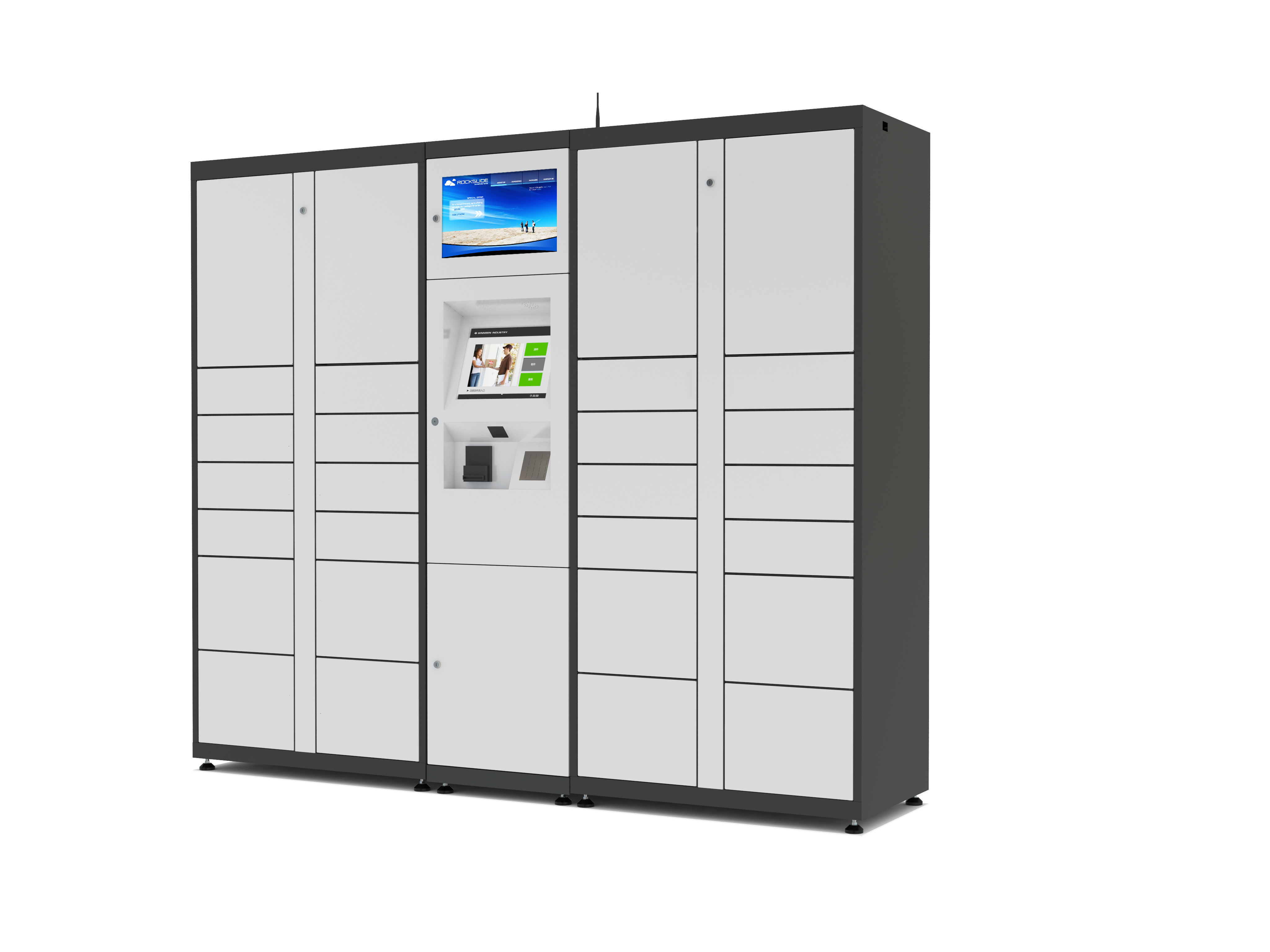 PIN Code Barcode Smart Luggage Lockers / High End Electronic Storage