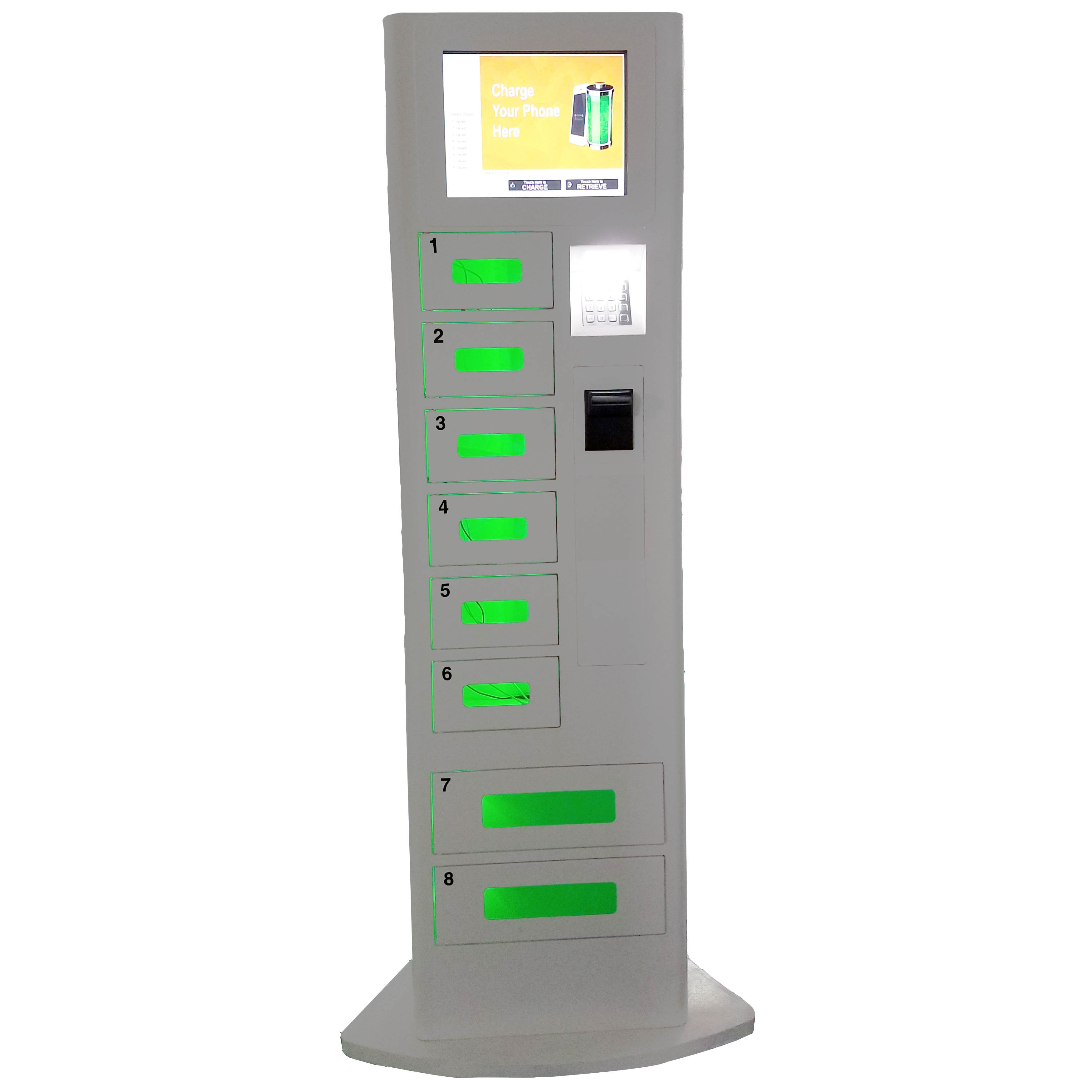 Coin Bill Access Secure Phone Charging Station Electronic Locks LED