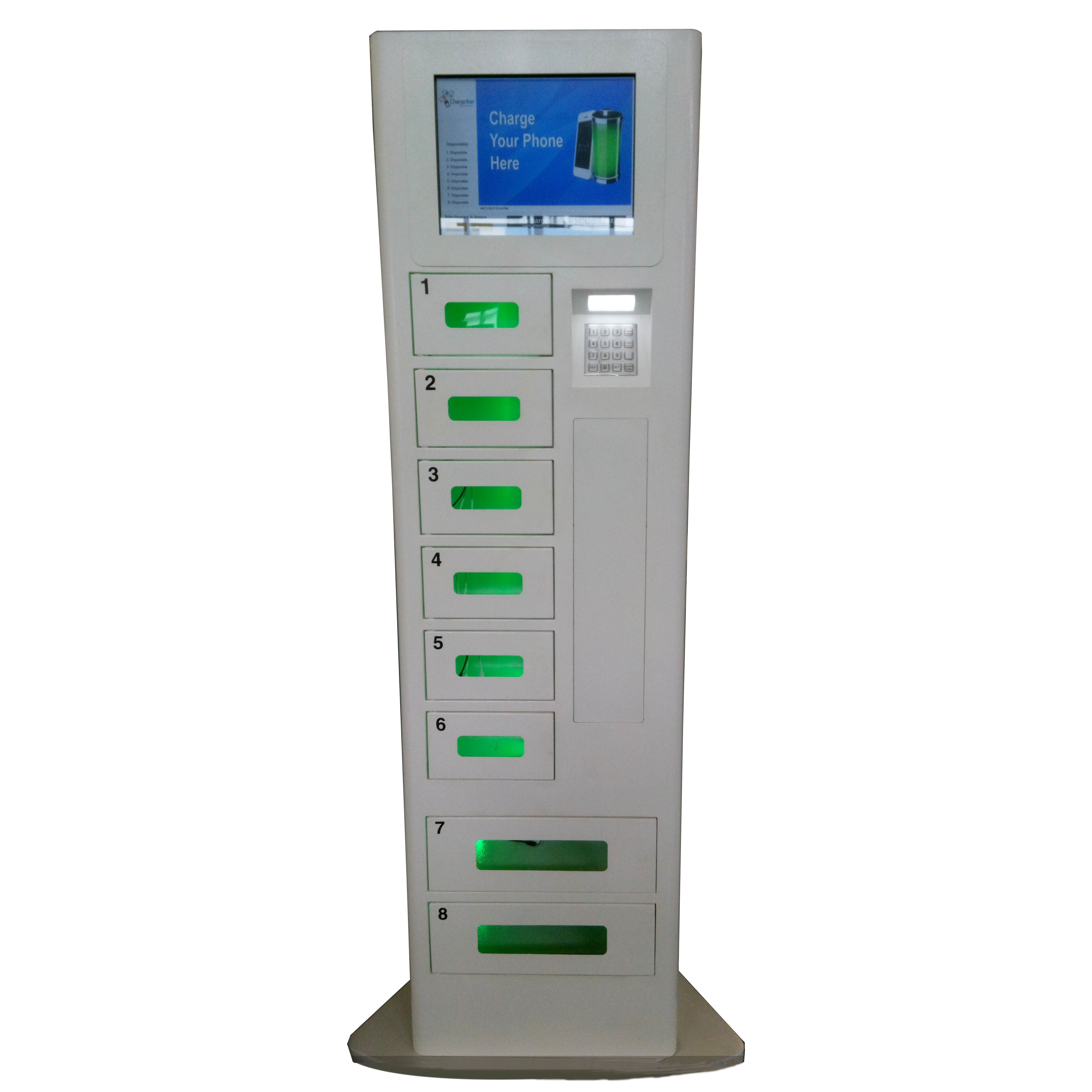 Coin Bill Access Secure Phone Charging Station Electronic Locks LED