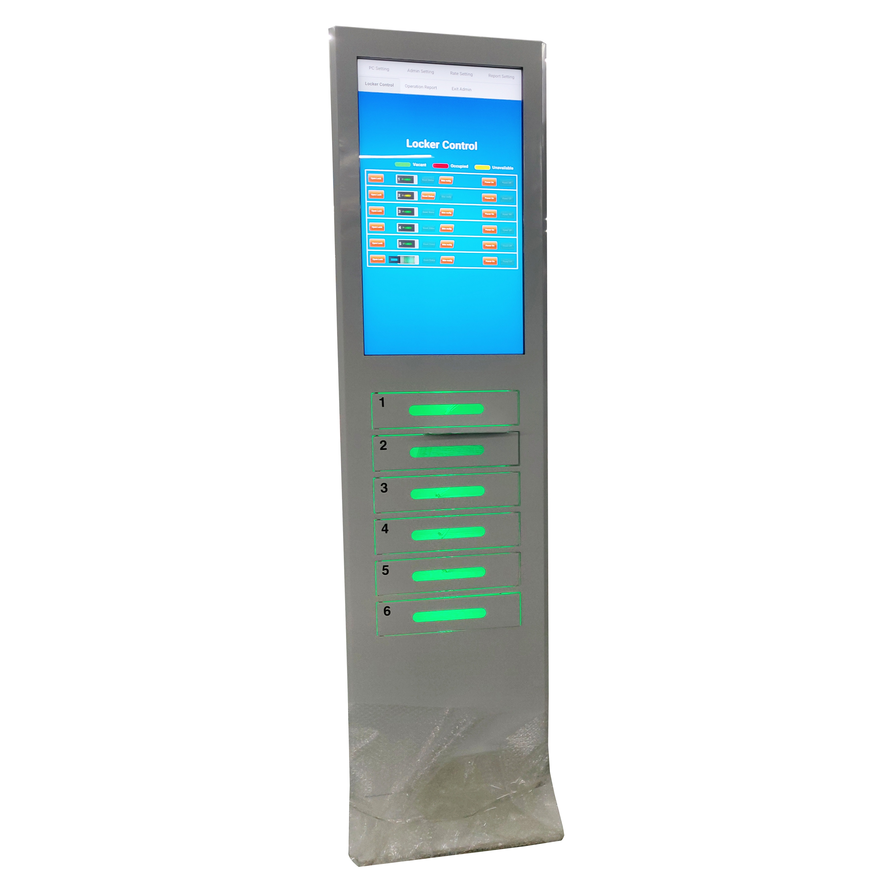 Free Payment Use Cell Phone Charging Kiosk With Big Touch Screen for