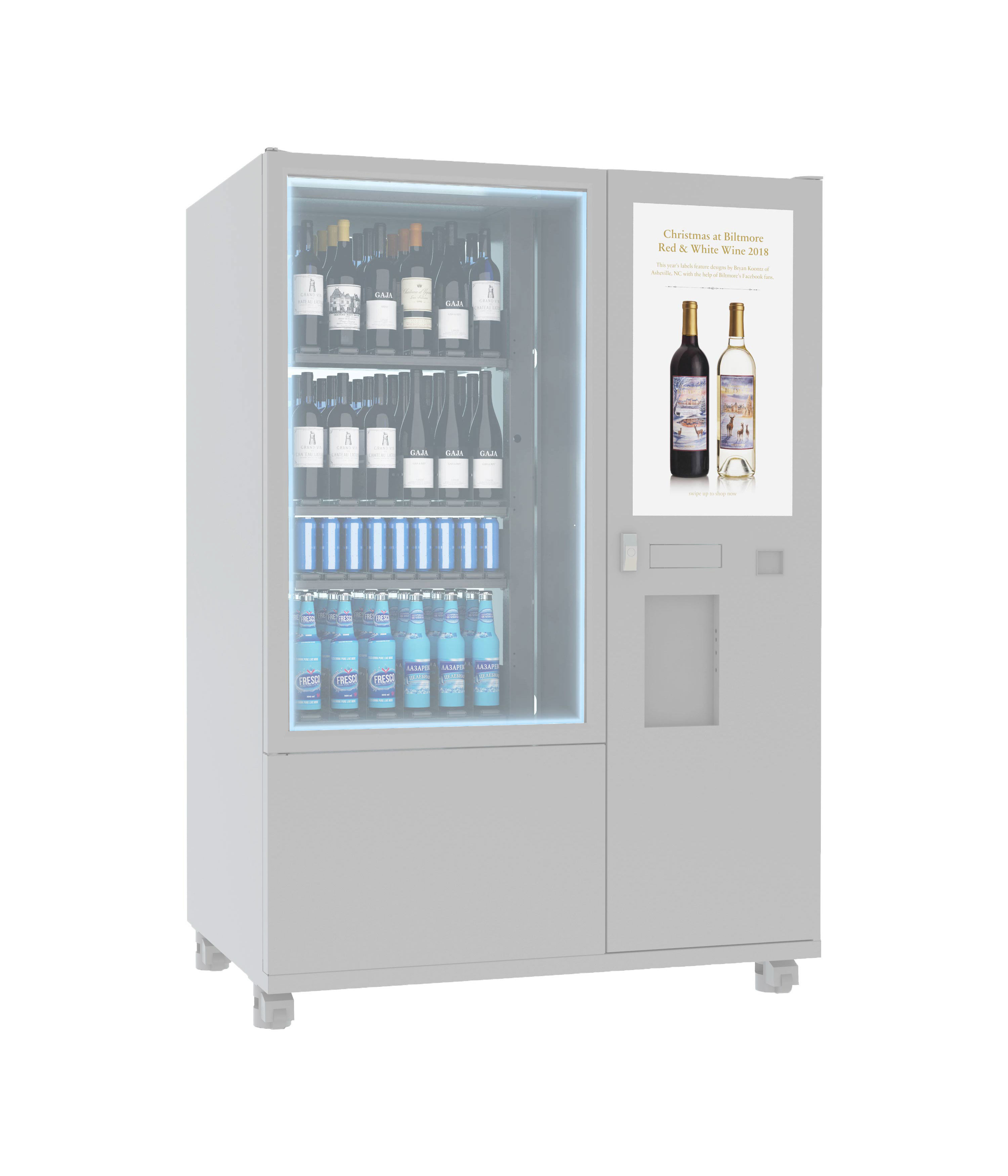 Age Verification Wine Bottle Vending Machine Remote Control Platform