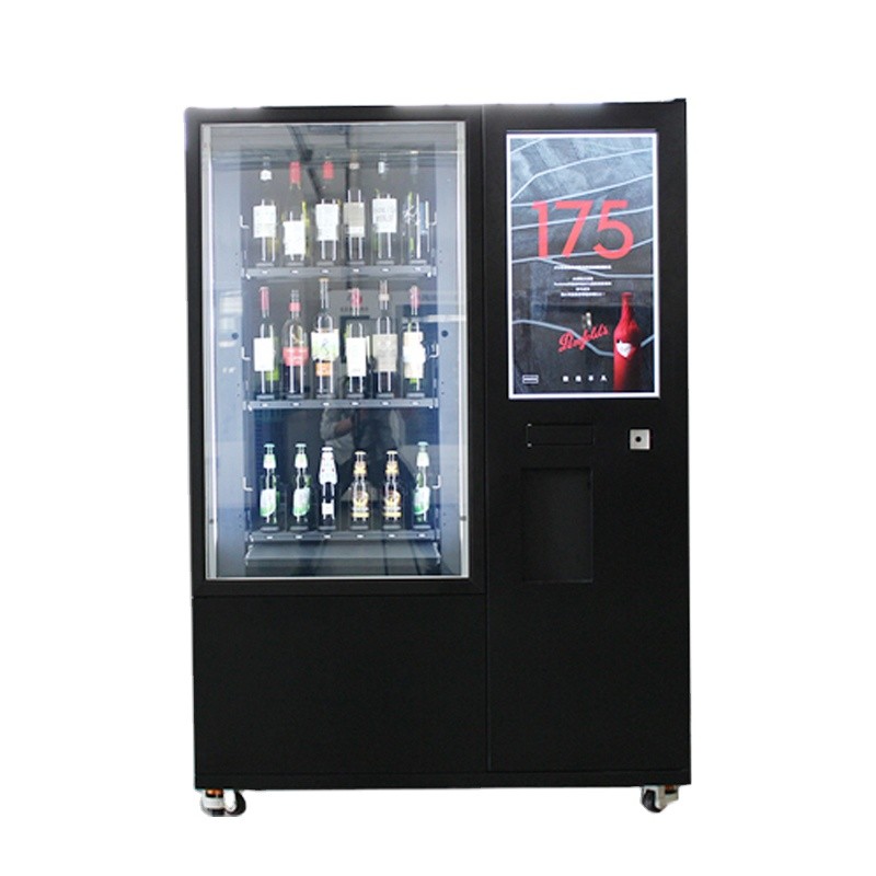 Red Wine Beer Bottle Whiskey Vending Machine With Elevator Lift System