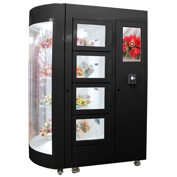 24 Hours Outdoor Fresh Cut Flower Vending Machine For Floral Shop Bouquets