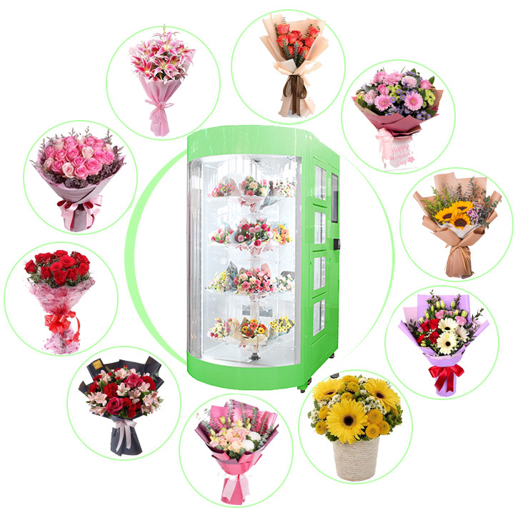 Florist Flower Vending Machine Shopping Mall Airports Subways Railway