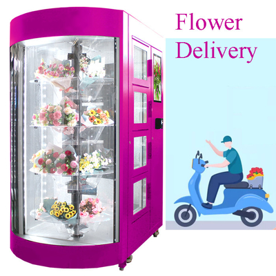 Fresh Flower Vending Locker Machine 120V Delivery Cooling Touch Screen Smart