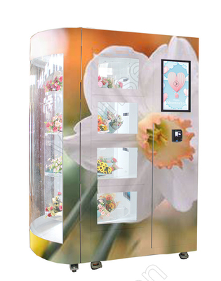 Mini Mart Flower Vending Lockers Machine Bouquet Rose Flores Smart Card Payment