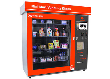 Touch Screen Mini Mart Vending Machine Business Station Automated Retail Coin / Bill / Card Operated