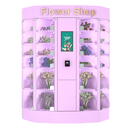 Smart Automatic Flower Vending Locker Large Capacity With Adjustable Temperature